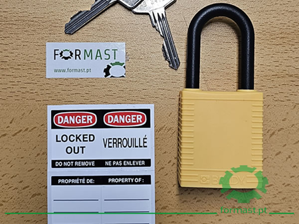 Cadeados de bloqueio de Segurança Brady SafeKey. Formast