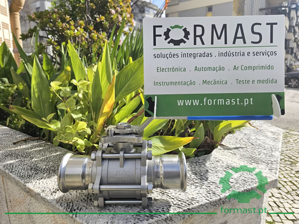 Válvula esfera INOX 316 3 corpos prensar 76mm NUMEPRESS. Formast