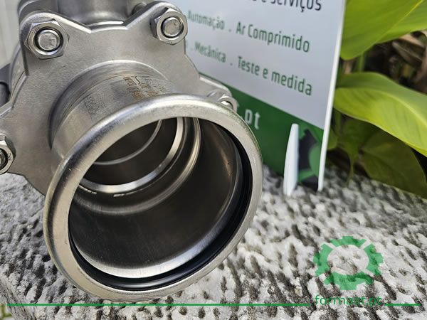 Válvula esfera INOX 316 3 corpos prensar 76mm NUMEPRESS. Formast