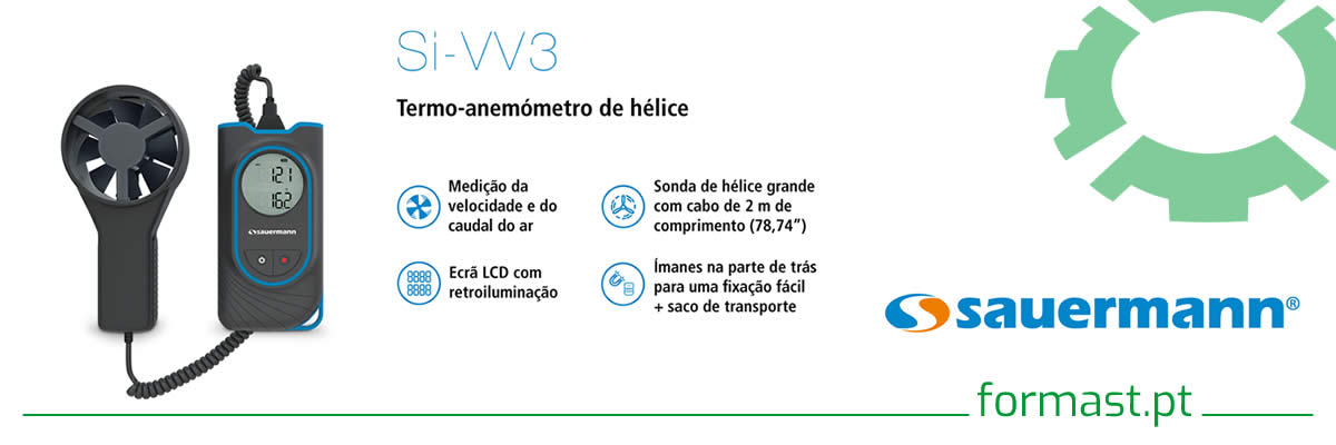 Termo-anemómetro de hélice Si-VV3 da Sauermann®